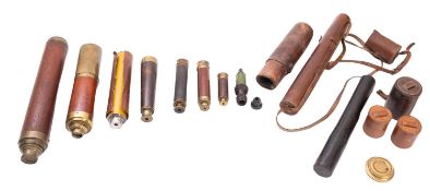 A Thomas Jones, London leather bound two draw telescope.
