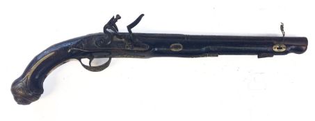 A 19th Century flintock pistol. Having a 10.