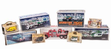Five Hess diecast vehicle sets.