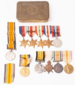 A King Edward VI/ WWI medal group awarded to Lieut, E H Bate RN, HMS Porpoise.