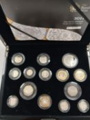 Royal Mint 2011 UK Silver Proof coin Set (no outer cardboard box).