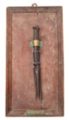 A Fijian Ceremonial fork or 'Bulutoko', of traditional form with four prongs and carved handle,