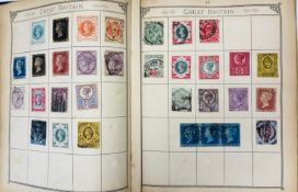 Seven old Lincoln stamp albums including 1d blacks, Seahorses, World.