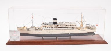 A cased scale model of the British India Steam Navigation Co.