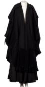 A George Simonton black wool shawl,