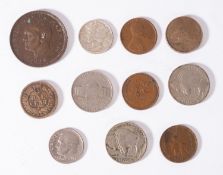 USA higher grade 1858 'Flying Eagle' cent, higher grade 1875 cent, 1863 cent,