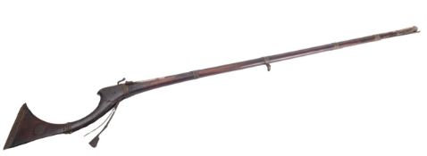 A 19th Century Jezail muzzle loading musket.