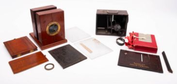 A large Victorian Bellows slide projector.