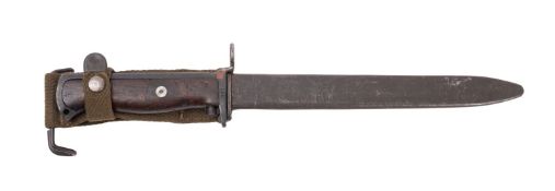 A Norwegian 1894/M1 pattern bayonet with conversion for an M1 carbine, serial number 43326,