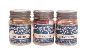 An early 20th Century boxed set of Kingsway Poster Colour, makers L Cornelissen, London.