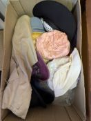 A collection of lady's hats. In a range