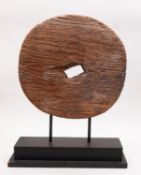 A South East Asian Teak Cartwheel. On wo