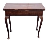 A George II walnut rectangular card tabl