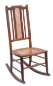 A beech child's rocking chair, late 19th