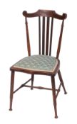 An Edwardian stained and line inlaid woo
