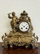 Französische Kaminuhr im Rokoko-Stil um 1880