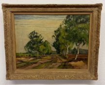 Wilhelm Tramp - Landschaft mit Birkenallee 1935 Düsseldorfer Schule