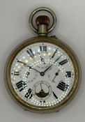 Taschenuhr mit Vollkalender und Mondphase, um 1900