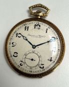 International Watch Co. IWC Schaffhausen - Openface -Taschenuhr, um 1925 585 Gold