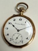 International Watch Co. IWC Schaffhausen - Goldene Lepine-Taschenuhr, um 1910-1920 585 Gold