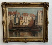 Wilhelm Hambüchen (1869-1939) "Am Hafen"