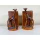 Hand Carved Giraffe Bookends - Image 8 of 13