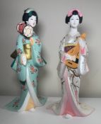 Vintage Hamilton Collection Hakata Dolls: Spring Song Maiden & Summer Song Maiden