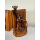 Hand Carved Giraffe Bookends - Image 2 of 13