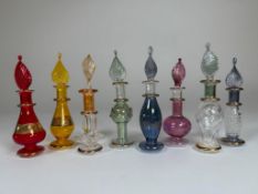 Lot of Egyptian Miniature Hand Blown Perfume Bottles