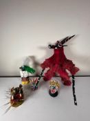 Lot of Handmade Miniature Masks and Trinkets