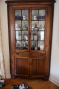 Primitive Wood Corner Cabinet