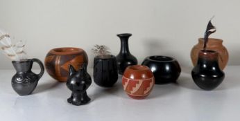 Lot of Diminutive Southwest Pottery Pieces, Including Russell Sanchez