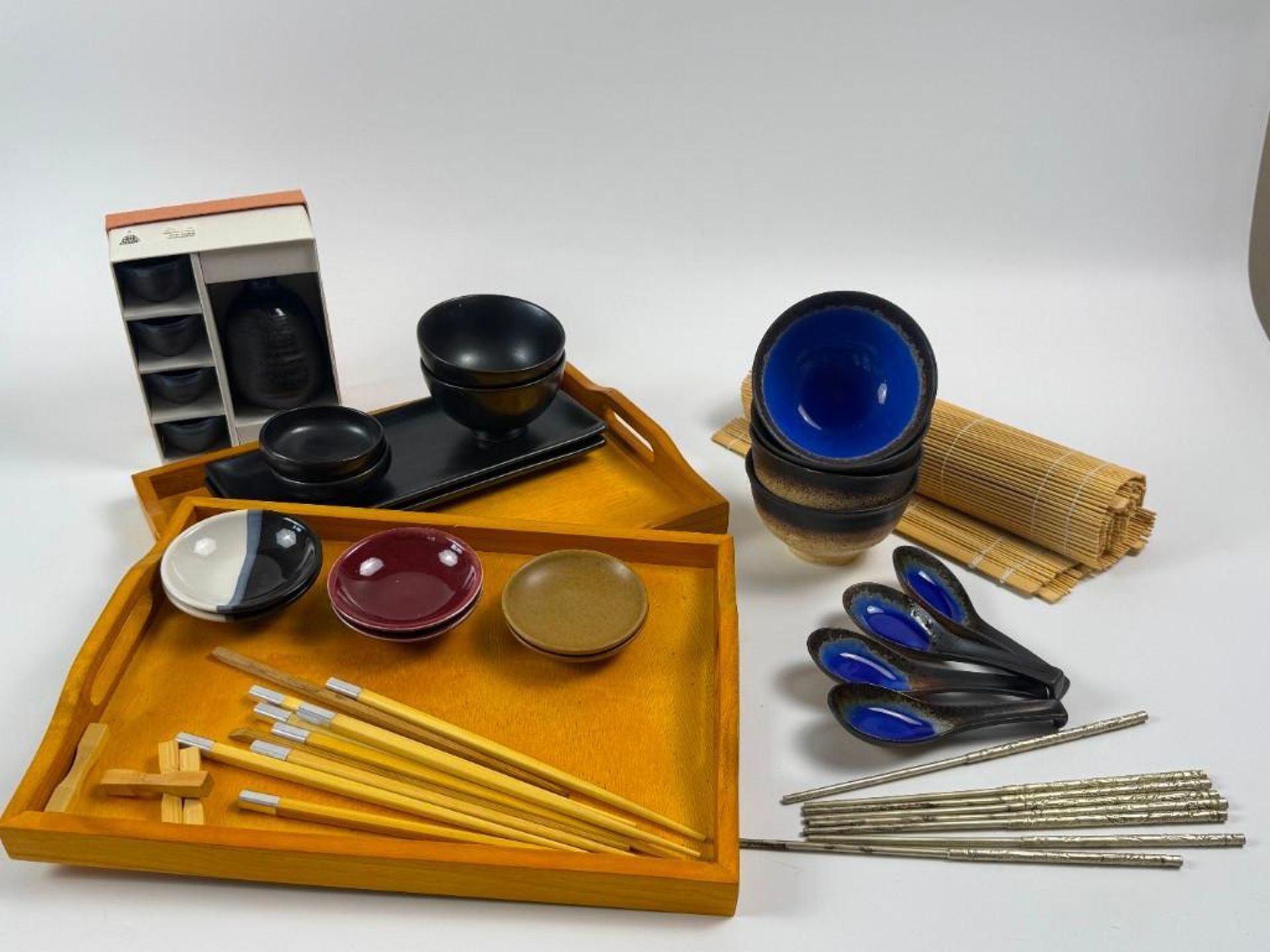 A Collection of Japanese Sushi Serving Pieces