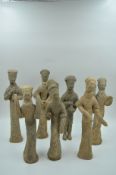 Seven Sichuan Pottery Figures, Probably Han dynasty
