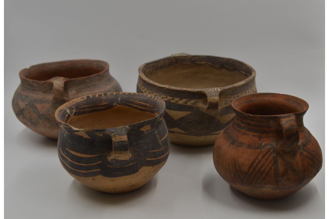 Four Painted Pottery Handled Jars, Majiayao Culture, Machang Phase - Image 2 of 7