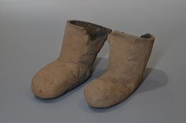 Two Pottery Shoe-shape Vessels, possibly Neolithic Period