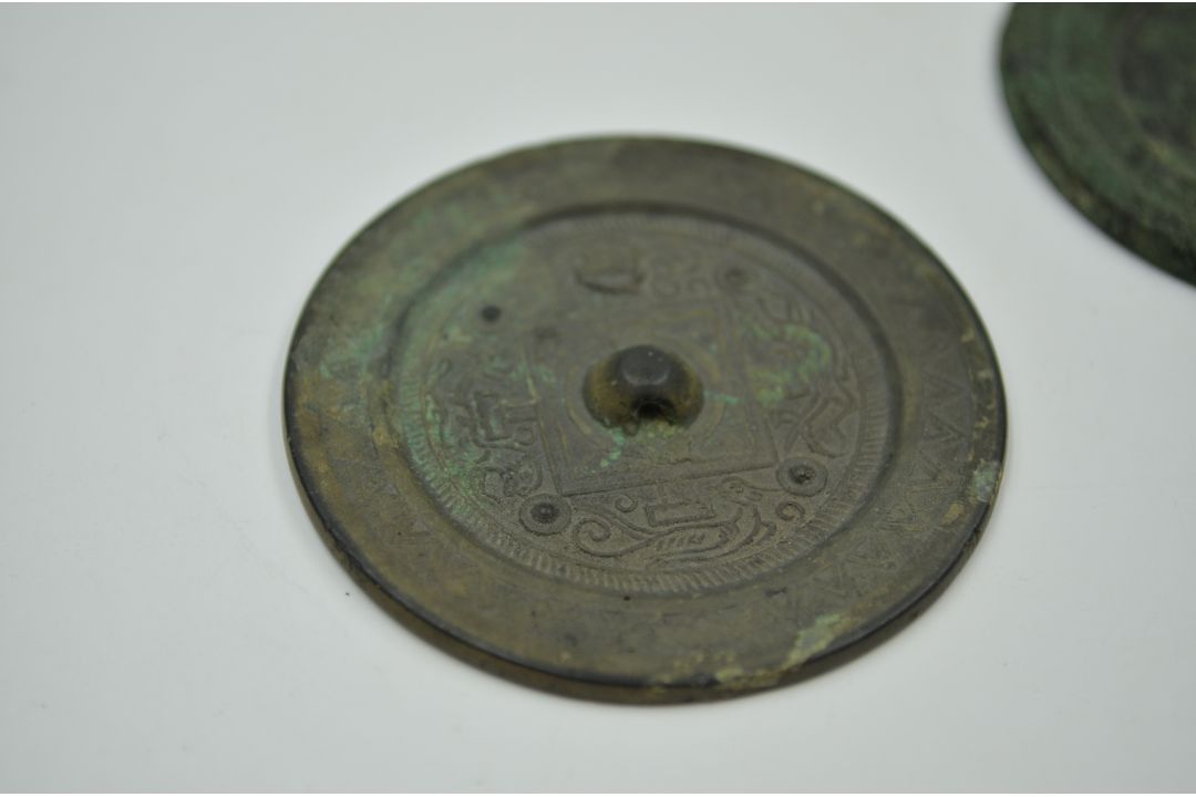 Two Bronze Mirrors and Four Bronze Fittings. Han or Later. - Image 3 of 5