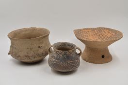 Three Painted Pottery Vessels, Majiayao Culture