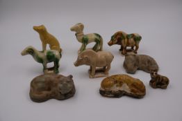 A Group of Nine Animal Figures, Tang dynasty or later
