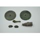 Two Bronze Mirrors and Four Bronze Fittings. Han or Later. - Image 1 of 5