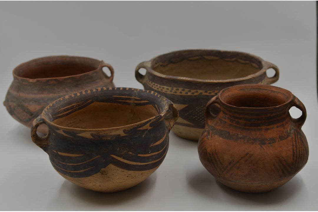 Four Painted Pottery Handled Jars, Majiayao Culture, Machang Phase - Image 1 of 7