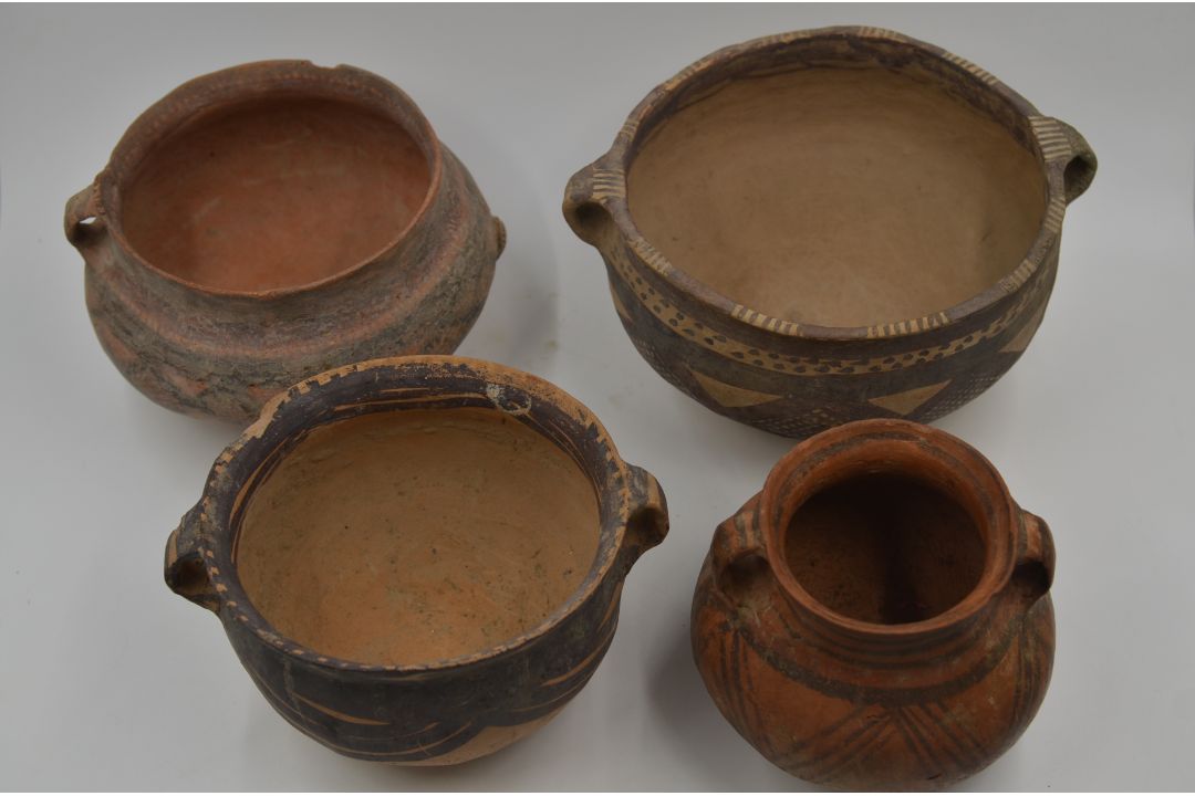Four Painted Pottery Handled Jars, Majiayao Culture, Machang Phase - Image 3 of 7