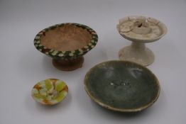 A Group of Sancai-glazed and White-glazed Vessels, Tang dynasty