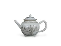 An 'en Grisaille' Landscape Teapot and Cover, Yongzheng,