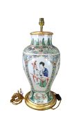 A 'famille verte' Vase with Ladies, Kangxi,