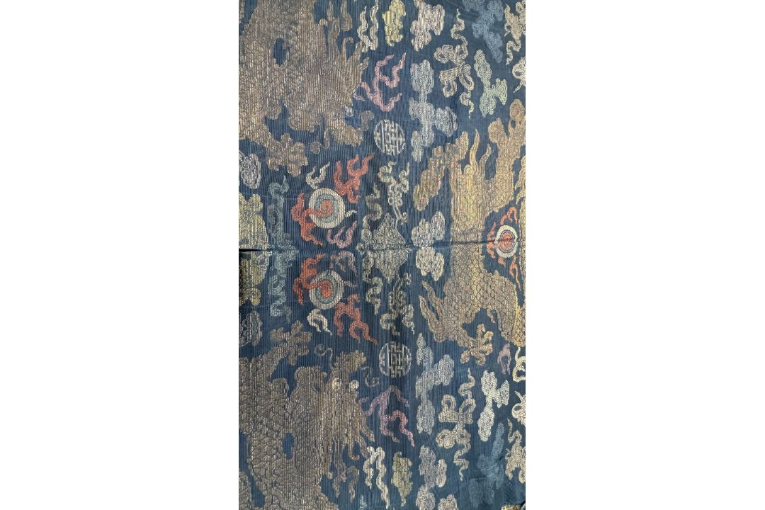 A Blue Silk Gauze Dragon Robe, 19th century - Image 18 of 18
