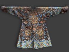 An Embroidered Dragon Court Robe, 19th century
