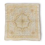 An Ottoman Embroidered Square, 19th century,
