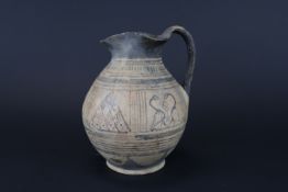 An Italo-Geometric Pottery Oinochoe, Circa 6th Century B.C.