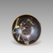 A splashed Black glazed Bowl, Song Dynasty